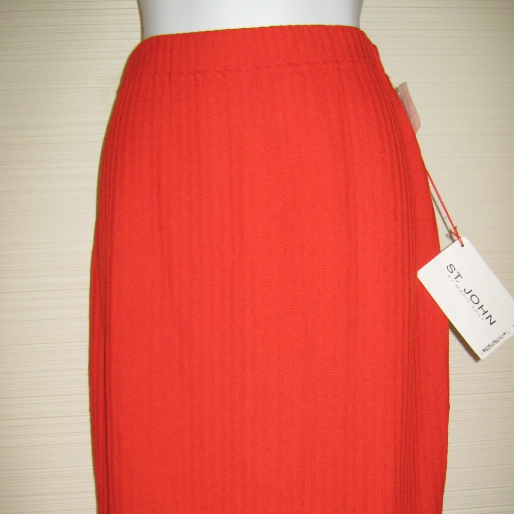 NWT ST. JOHN Collection 6 Poppy Santana Knit Skirt